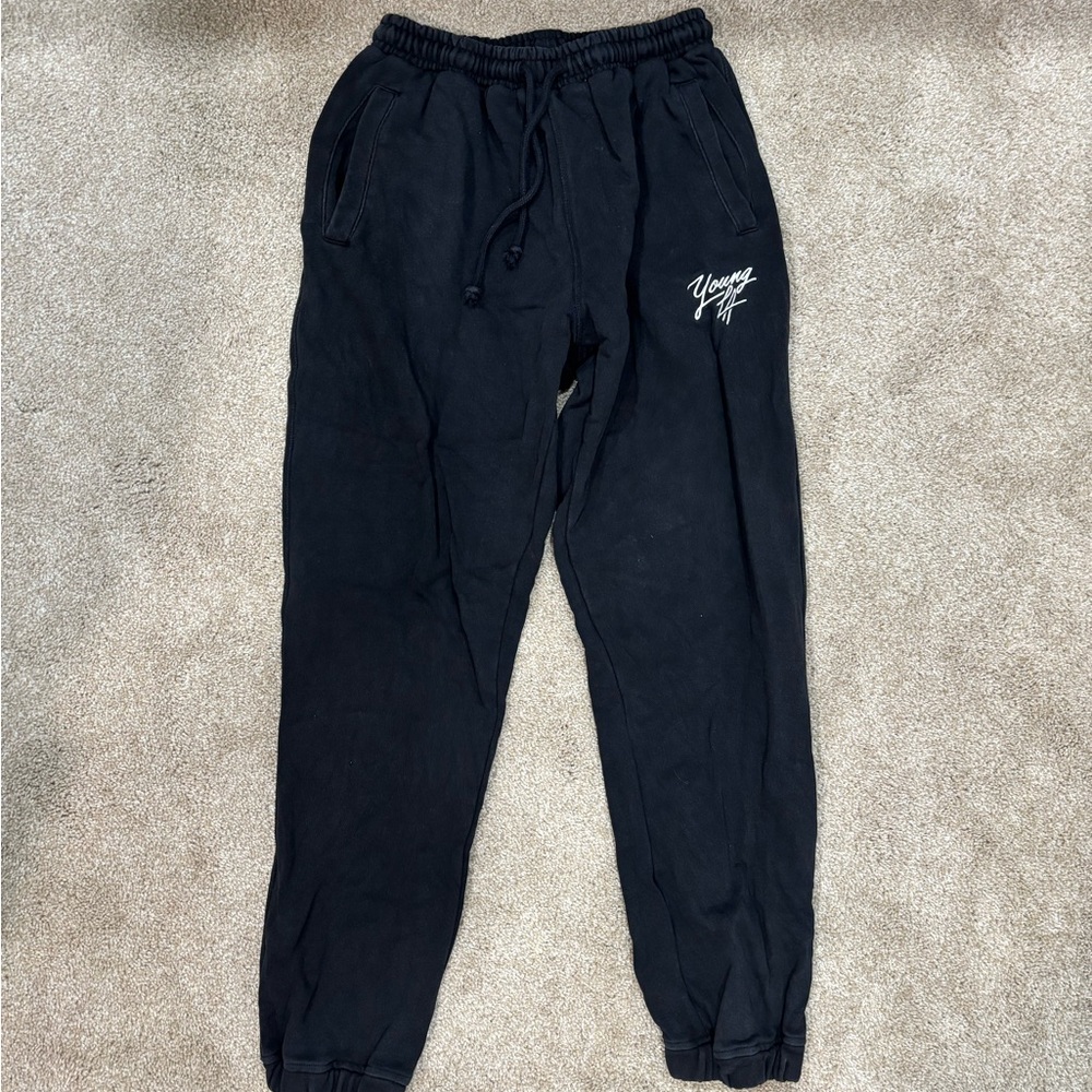 YoungLA Charcoal Joggers with Subtle Logo